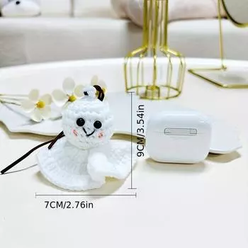 Милая подвеска для куклы-автомобиля в виде солнечной куклы, материал из растительных волокон, плюшевое украшение для зеркала заднего вида для девочек белый