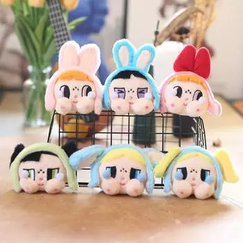 Милая подвеска Dudu Pop Mart, плюшевые игрушки, маленькая кукла-полицейский, сумка, подвесное украшение, кукла-брелок, кукла 13 cm