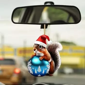 Милая подвеска в виде белки, автомобильная подвеска с ремешком, легко подвешивается, универсальная сумка