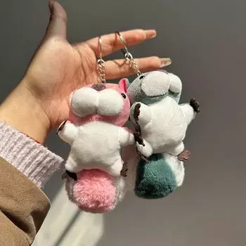 Милая подвеска в виде белки с большим хвостом, плюшевая игрушка, маленькая кукла-белка, подвеска на сумку, брелок A3