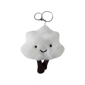 Милая подвеска в виде плюшевого облака, небольшой предмет, мультяшная кукла, рюкзак, подвесное украшение, девичье сердце, брелок One Size белый