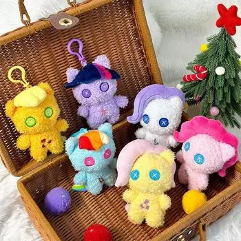 Милая подвеска в виде пони, плюшевая игрушка, кукла, сумка-пони в виде дофамина, подвесной брелок для ключей, кукла color randomly sent