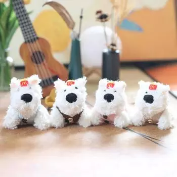 Милая подвеска в виде щенка породы Вест-Хайленд, плюшевая игрушка, кукла, сумка McDonald s, подвесное украшение, брелок, кукла 13cm