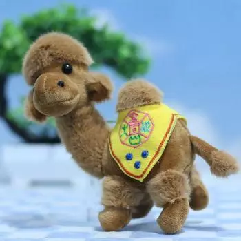 Милая подвеска в виде верблюда, плюшевая игрушка, мультяшная кукла-верблюд из пустыни Дуньхуан, мягкая кукла-брелок, брелок для ключей на рюкзак, украшение для автомобиля A2