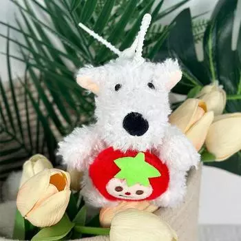 Милая подвеска West Highland, плюшевая игрушка, 10 см, кукла-щенок, сумка, подвесное украшение, брелок, машина для захвата, кукла 11cm