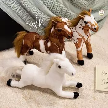 Милая пони, имитация лошади из пота и крови, плюшевая игрушка, тряпичная кукла, кукла-жеребенок, подарок на день рождения для девочек 28*32cm