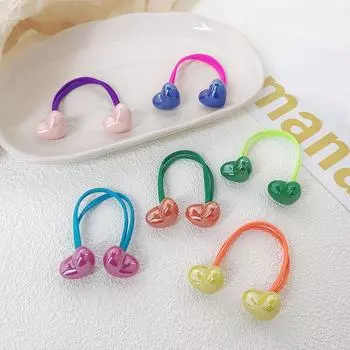 Милая повязка на голову для девочек в японском и корейском стиле и набор из эластичных резинок для волос в виде конского хвоста