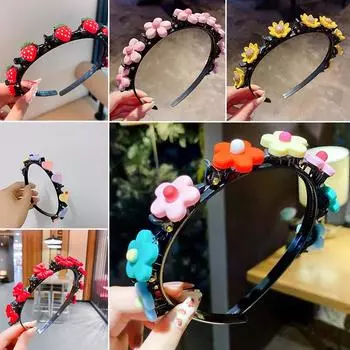 Милая повязка на голову для мужчин и женщин спортивная повязка для волос прическа макияж обруч двойная челка прическа шпилька аксессуары для волос