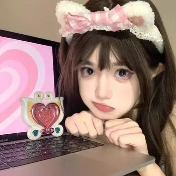 Милая повязка на голову с бантом для девочки, кружевная повязка на голову с мытьем лица, женская милая повязка на голову с кошачьими ушками, головной убор в стиле горничной Лолиты, аксессуары для волос