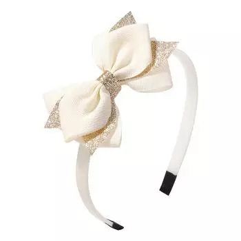 Милая повязка на голову с бантом, ручная работа, ленточные повязки для волос, головной убор, мультяшный бант, обруч для волос, детские аксессуары для волос, блестящие подарки