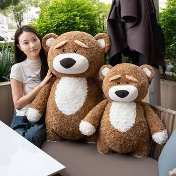 Милая праздничная кукла-медведь на день рождения, плюшевый мишка, маленькая панда, плюшевая игрушка, кукла для мальчиков и девочек, спящая на кровати, подушка, подарок ребенку 20CM хаки