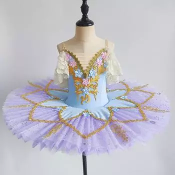 Милая пышная юбка для девочек, танцевальная одежда, тренировочная одежда 100
