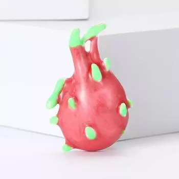 Милая японская брошь в виде драконьего фрукта из сплава с эмалью, персонализированная универсальная женская брошь для корсажа, рубашки, ювелирные изделия