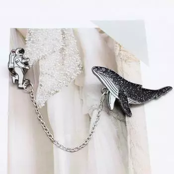 Милая японская мультяшная аниме-брошь, значок для пары One Size чёрный