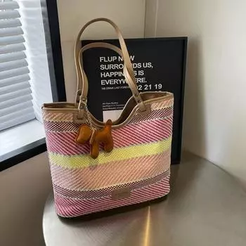 Милая радужная сумка-тоут для женщин с подмышкой, повседневная, портативная, через плечо, модная сумка-тоут
