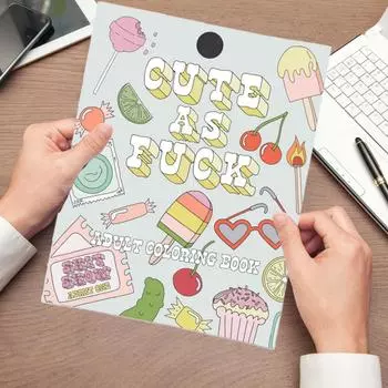 Милая раскраска для взрослых - Fun.design, подходит для взрослых и пожилых людей One Size