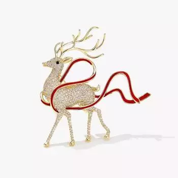 Милая рождественская брошь в виде оленя, женская, элитная, персонализированная, корсажная, темпераментная, элитная, булавка в виде животного, анти-световые аксессуары Tide