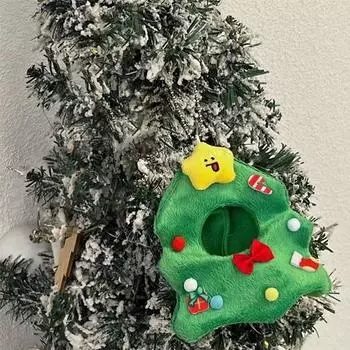 Милая рождественская елка, креативная кукла, плюшевый чехол на голову, кукольные аксессуары, сумка, кулон для ключей, украшение для рождественской вечеринки, реквизит, очаровательные подарки one size зелёный