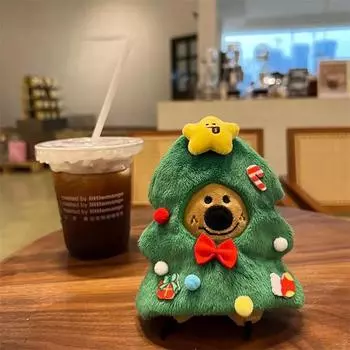 Милая рождественская елка, креативная кукла, плюшевый чехол на голову, кукольные аксессуары, сумка, кулон для ключей, украшение для рождественской вечеринки, реквизит, очаровательные подарки