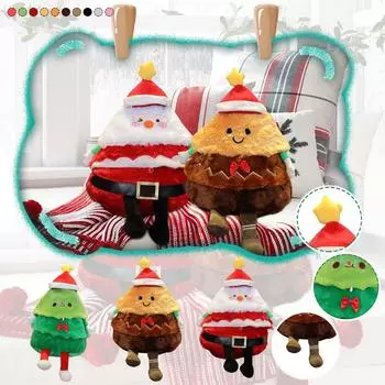 Милая рождественская елка, рождественский старик, плюшевая игрушка, подарок, украшение для дивана, подушка One Size красный