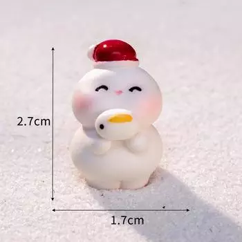 Милая Рождественская елка Снеговик Пейзаж Фигурка Мультфильм Творческая Миниатюрная Статуэтка Сделай Сам Украшения Для Дома Аксессуары Подарки