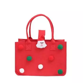Милая рождественская мультяшная сумочка Санта-Клауса в виде фетра для подарков в канун Рождества