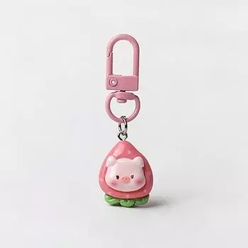 Милая розовая серия клубничная свинья кулон брелок рюкзак подвески украшения подарки