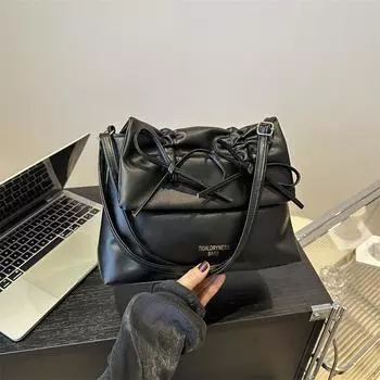 Милая розовая сумка с бантом, женская новая модная сумка через плечо, большая вместительная сумка-тоут для студентов серебряный