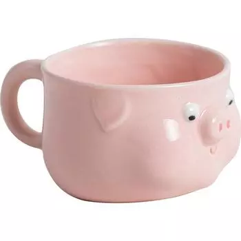 Милая розовая свинья Керамическая посуда Кружка Миска Нестандартная тарелка Бытовая посуда Кухонные принадлежности Декоративная посуда для основного блюда