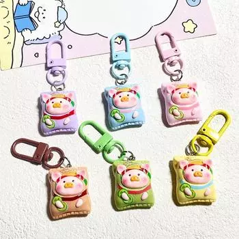 Милая розовая свинья, огурец и сумка с картофельными чипсами, брелок, мультяшная машинка, кулон, рюкзак, украшения, аксессуары, детская игрушка, детский подарок розовый