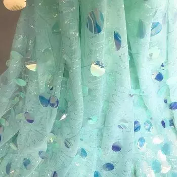 Милая розовая ткань с пайетками, блестящая разноцветная ткань с пайетками для свадебного платья, одежда для выступлений, юбка для девочки