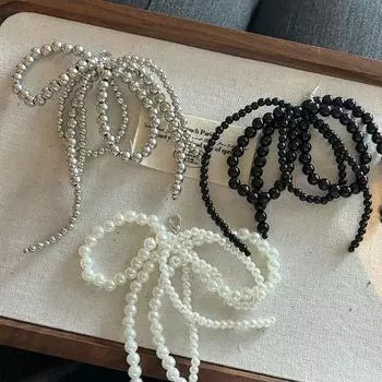 Милая ручная работа двухслойная жемчужная бусина бант шарм пряжка для обуви брелок сумка аксессуары подвески для обуви кулон украшение