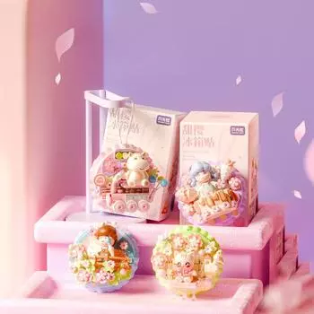 Милая Сакура Магнит на холодильник Креативный кулон Украшение Микрочастицы Собранная игрушка Девочки Подарок на праздник 11*6.7*4cm