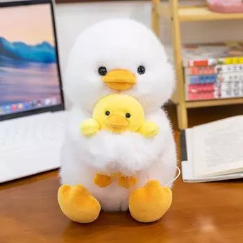 Милая серия «Мать и сын», плюшевые игрушки, кукла-утка, лиса, щенок, кролик, кукла для игрового автомата, домашнее украшение 33cm 0.24kg
