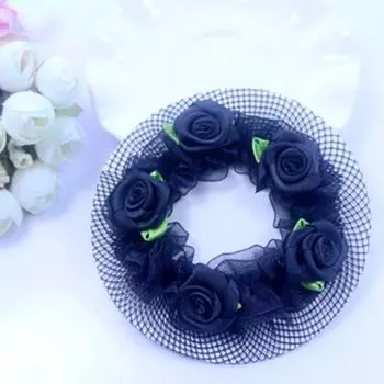 Милая сетка для булочки с цветочницей для волос для детской булочки, аксессуары для чехла для булочки