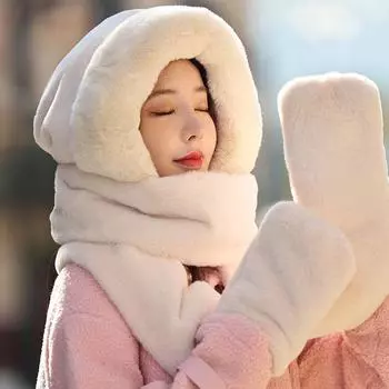 Милая шапка-пуловер, женские осенние и зимние шапки, маски, ожерелья, интегрированные средства защиты от холода при езде на велосипеде, теплые и ветрозащитные щитки для лица one size