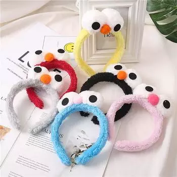 Милая шерстяная мультяшная повязка для волос для мытья лица