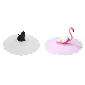 Милая силиконовая крышка для чашки с котом, пылезащитная крышка для кружки, крышка для напитка, кружка, бокал для вина