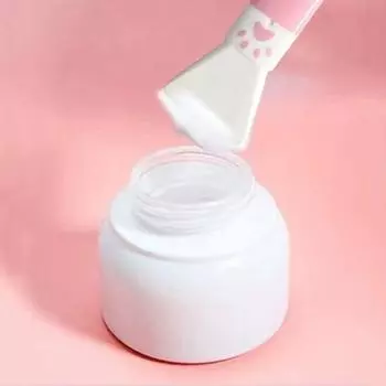 Милая силиконовая маска для лица с двойной головкой, кисть 2 в 1, мягкая головка со скребком, встроенная двойная палочка для перемешивания грязи, инструмент для красоты «сделай сам»