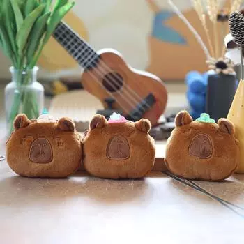 Милая симпатичная сумка-подвеска Капибала Капибара плюшевая игрушка кукла кошелек для монет сумка подвесное украшение брелок 12 cm