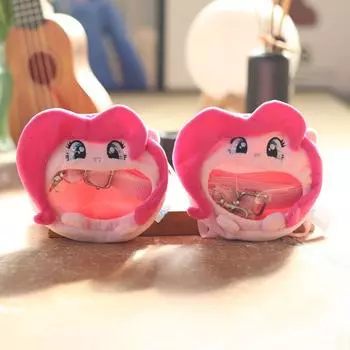 Милая симпатичная сумка-подвеска в виде пони с ртом, плюшевая игрушка, кукла, мультяшная школьная сумка, подвесное украшение, брелок, кукла 15cm