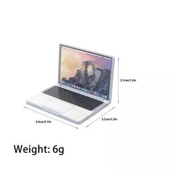 Милая симуляция 1:12 Мини Ноутбук Кукольный Миниатюрный Сплав Поделки Кукольный Дом Украшение Для Кукольного Дома Сделай Сам Аксессуары