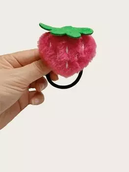 Милая Сладкая Розовая Клубничная Плюшевая Боковая Заколка для Волос Женская Заколка Шпилька Головной Убор Модные Аксессуары для Волос