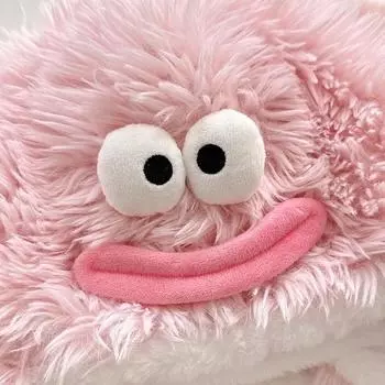 Милая, смешная, с большим ртом, уродливая, милая, теплая, с защитой от ушей, плюшевая шапка для женщин, осень и зима, студенческая, утепленная, свитер-шляпа M56-58cm розовый