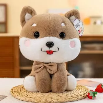 Милая собачка, плюшевая кукла хаски, машина для ловли, кукла сиба-ину, детский подарок на день рождения, подруга 28cm коричневый