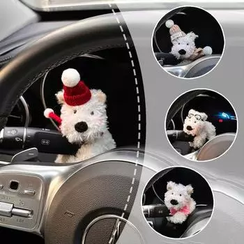 Милая собака автомобильный клатч украшение плюшевый щенок кукольный автомобиль собака поворотный автомобиль украшения дворник дворник интерьер T5R5 C-One size