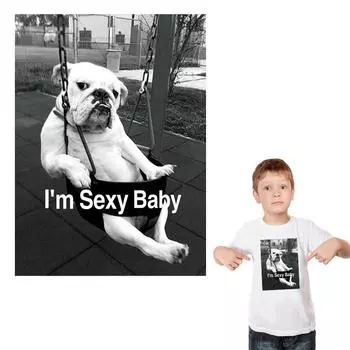 Милая собака, утюг на заплатках, футболка, наклейки на одежду, толстовки, Parches Ropa, сделай сам, термопресс, аппликация, термоперенос, животное