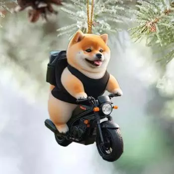 Милая собака зеркало заднего вида подвеска акриловый автомобильный интерьер украшение причудливый шарм для помещений