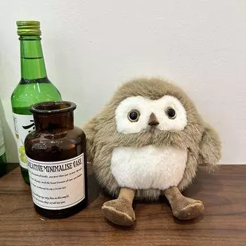 Милая сова плюшевая игрушка имитация чучела животных куклы игрушки мультфильм плюшевые куклы милые украшения для дома для детей подарки на день рождения коричневый