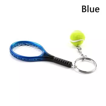 Милая спортивная мини-теннисная ракетка, кулон, брелок для ключей, аксессуары, подарки синий